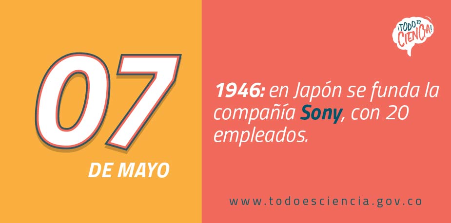 07 de Mayo de 1946:  se funda la compañía Sony