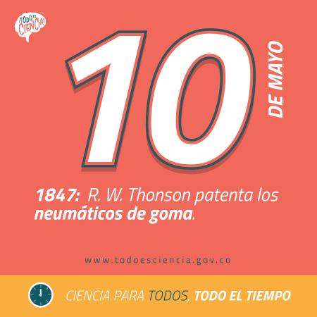 10 de mayo de 1847: se patentan los neumáticos de goma