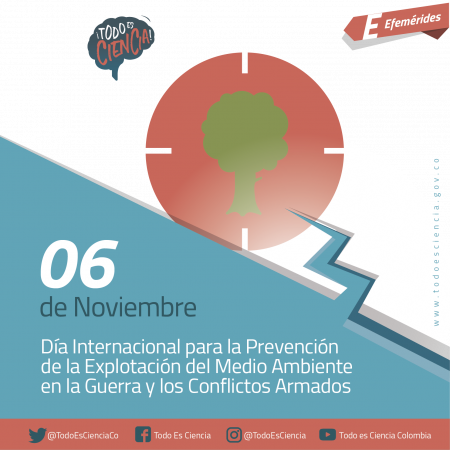 Efemérides: 06 de noviembre Prevención de la Explotación del Medio Ambiente en la Guerra 