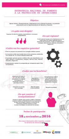 Infografía estrategia nacional de fomento a la protección de invenciones